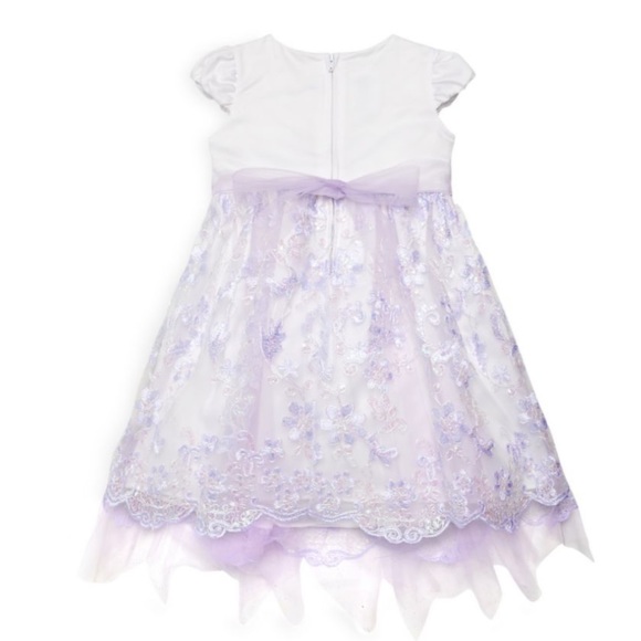 BonnieJean Floral Embroidered Toddler Girls Dress - Picture 2 of 12
